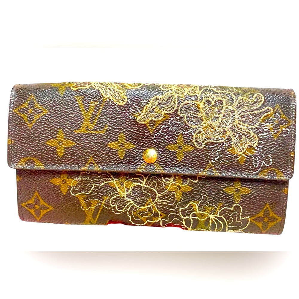 Louis Vuitton Monogram Dantelle Brown and gray in EUC leather chic fashion